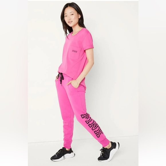 PINK Victoria's Secret Skinny Jogger Sweatpants in Pretty Pink 🩷 - Picture 2 of 11